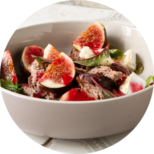 Duck Breast stewed strawberry and pear